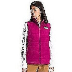 THE NORTH FACE Women's Mossbud Insulated Reversible Vest Size M Roxbury Pink EUC